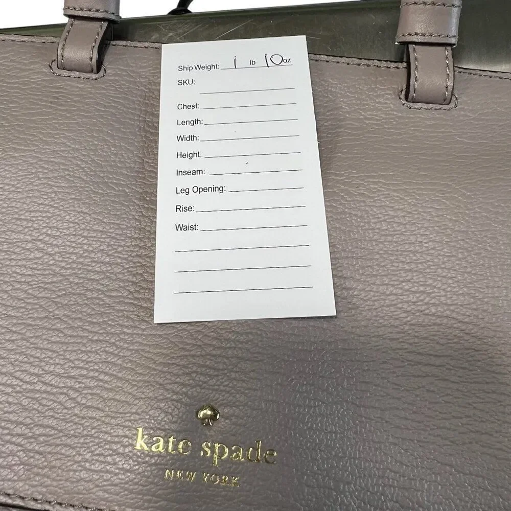 Kate Spade Rae Robinson Lane City Scape Leather Crossbody Satchel Grey